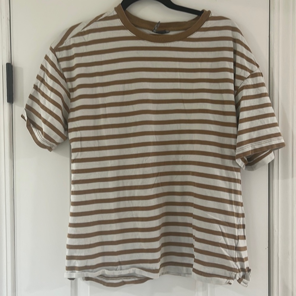 Mens L Stripped H&M T-Shirt
